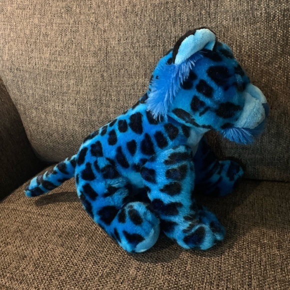 The Petting Zoo Black and Blue Leopard Plush - Picture 5 of 7